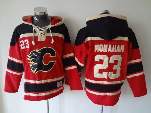 Flames #23 Sean Monahan Red Sawyer Hooded Sweatshirt Stitched NHL Jersey Flames #23 Sean Monahan Red Sawyer Hooded Sweatshirt Stitched NHL Jersey