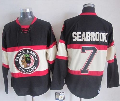 Blackhawks #7 Brent Seabrook Black Third CCM Stitched NHL Jersey Blackhawks #7 Brent Seabrook Black Third CCM Stitched NHL Jersey