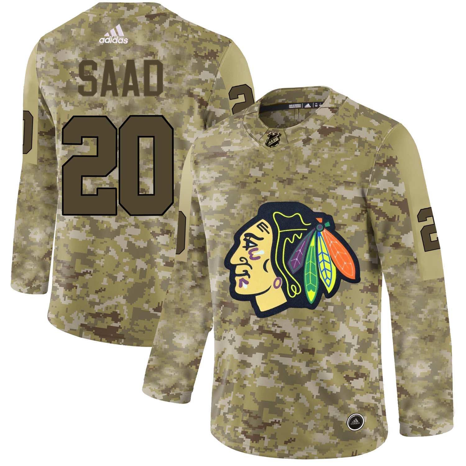 Adidas Blackhawks #20 Brandon Saad Camo Authentic Stitched NHL Jersey Adidas Blackhawks #20 Brandon Saad Camo Authentic Stitched NHL Jersey