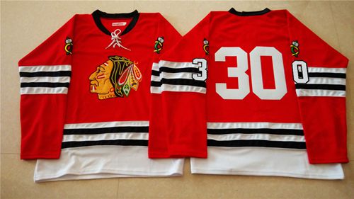 Mitchell And Ness 1960-61 Blackhawks #30 ED Belfour Red Stitched NHL Jersey Mitchell And Ness 1960-61 Blackhawks #30 ED Belfour Red Stitched NHL Jersey