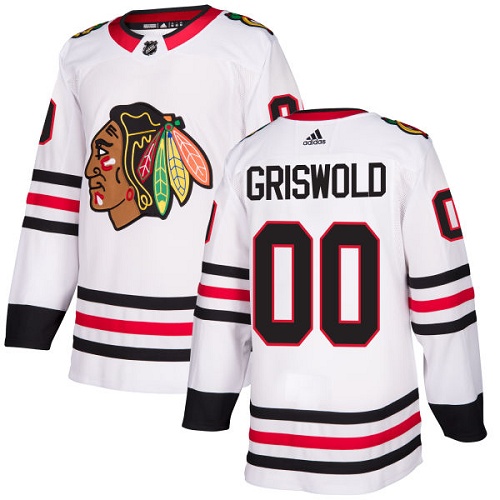 Adidas Blackhawks #00 Clark Griswold White Road Authentic Stitched NHL Jersey Adidas Blackhawks #00 Clark Griswold White Road Authentic Stitched NHL Jersey
