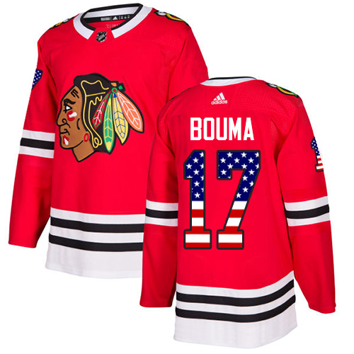 Adidas Blackhawks #17 Lance Bouma Red Home Authentic USA Flag Stitched NHL Jersey Adidas Blackhawks #17 Lance Bouma Red Home Authentic USA Flag Stitched NHL Jersey