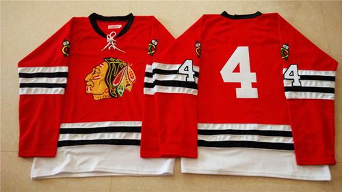 Mitchell And Ness 1960-61 Blackhawks #4 Niklas Hjalmarsson Red Stitched NHL Jersey Mitchell And Ness 1960-61 Blackhawks #4 Niklas Hjalmarsson Red Stitched NHL Jersey