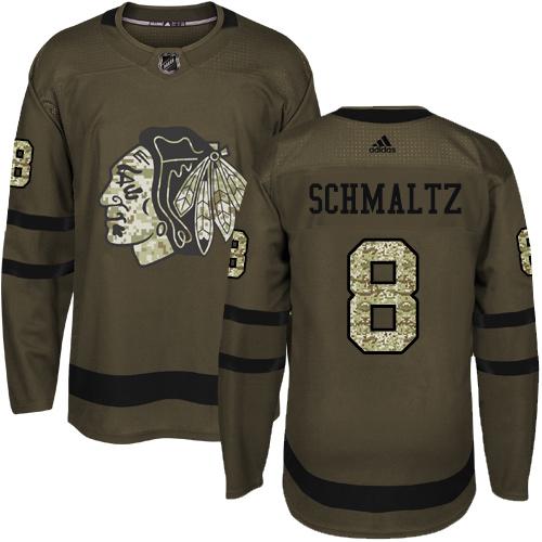 Adidas Blackhawks #8 Nick Schmaltz Green Salute to Service Stitched NHL Jersey Adidas Blackhawks #8 Nick Schmaltz Green Salute to Service Stitched NHL Jersey