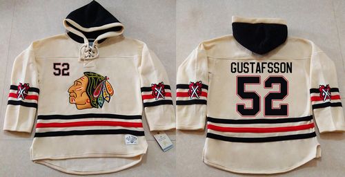 Blackhawks #52 Erik Gustafsson Cream Heavyweight Pullover Hoodie Stitched NHL Jersey Blackhawks #52 Erik Gustafsson Cream Heavyweight Pullover Hoodie Stitched NHL Jersey