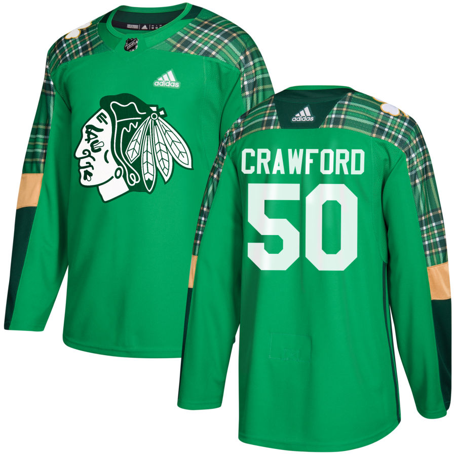 Adidas Blackhawks #50 Corey Crawford adidas Green St. Patrick's Day Authentic Practice Stitched NHL Jersey Adidas Blackhawks #50 Corey Crawford adidas Green St. Patrick's Day Authentic Practice Stitched NHL Jersey