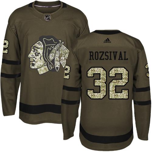Adidas Blackhawks #32 Michal Rozsival Green Salute to Service Stitched NHL Jersey Adidas Blackhawks #32 Michal Rozsival Green Salute to Service Stitched NHL Jersey