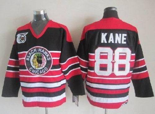 Blackhawks #88 Patrick Kane Red/Black 75TH CCM Stitched NHL Jersey Blackhawks #88 Patrick Kane Red/Black 75TH CCM Stitched NHL Jersey
