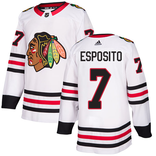 Adidas Blackhawks #7 Tony Esposito White Road Authentic Stitched NHL Jersey Adidas Blackhawks #7 Tony Esposito White Road Authentic Stitched NHL Jersey