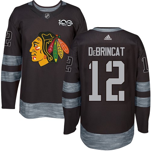 Adidas Blackhawks #12 Alex DeBrincat Black 1917-2017 100th Anniversary Stitched NHL Jersey Adidas Blackhawks #12 Alex DeBrincat Black 1917-2017 100th Anniversary Stitched NHL Jersey