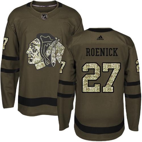 Adidas Blackhawks #27 Jeremy Roenick Green Salute to Service Stitched NHL Jersey Adidas Blackhawks #27 Jeremy Roenick Green Salute to Service Stitched NHL Jersey