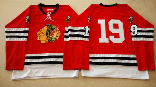 Mitchell And Ness 1960-61 Blackhawks #19 Jonathan Toews Red Stitched NHL Jersey Mitchell And Ness 1960-61 Blackhawks #19 Jonathan Toews Red Stitched NHL Jersey