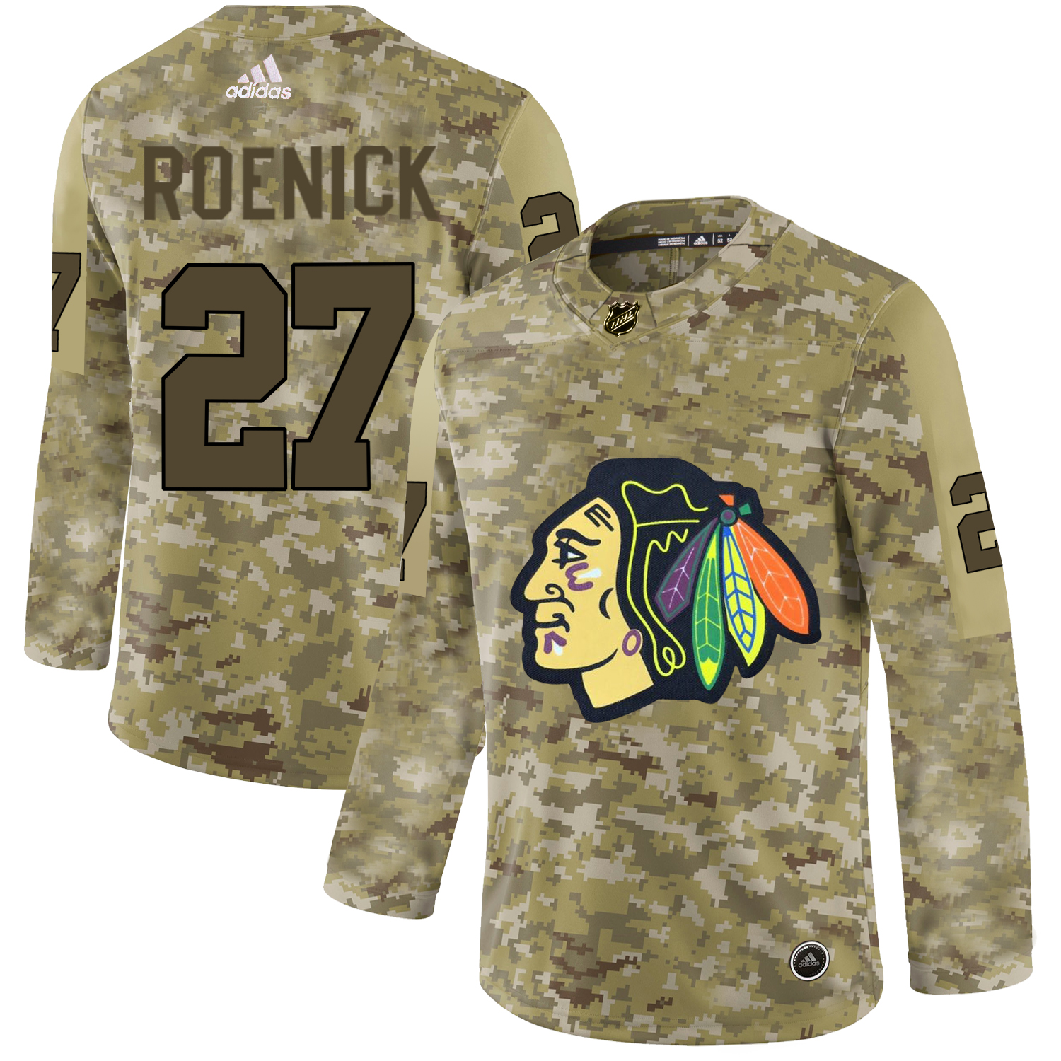 Adidas Blackhawks #27 Jeremy Roenick Camo Authentic Stitched NHL Jersey Adidas Blackhawks #27 Jeremy Roenick Camo Authentic Stitched NHL Jersey