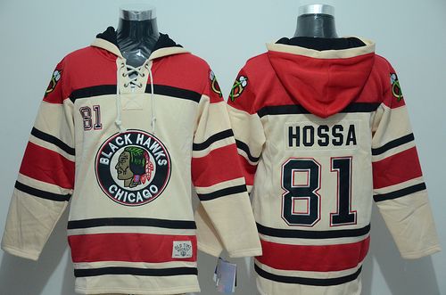 Blackhawks #81 Marian Hossa Cream Sawyer Hooded Sweatshirt Stitched NHL Jersey Blackhawks #81 Marian Hossa Cream Sawyer Hooded Sweatshirt Stitched NHL Jersey