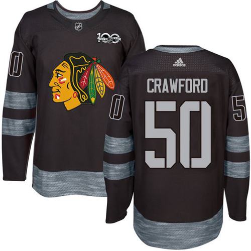 Adidas Blackhawks #50 Corey Crawford Black 1917-2017 100th Anniversary Stitched NHL Jersey Adidas Blackhawks #50 Corey Crawford Black 1917-2017 100th Anniversary Stitched NHL Jersey