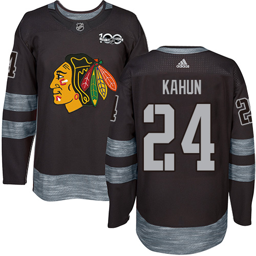 Adidas Blackhawks #24 Dominik Kahun Black 1917-2017 100th Anniversary Stitched NHL Jersey Adidas Blackhawks #24 Dominik Kahun Black 1917-2017 100th Anniversary Stitched NHL Jersey