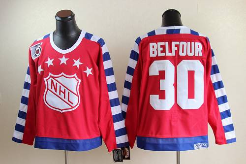 Blackhawks #30 ED Belfour Red All Star CCM Throwback 75TH Stitched NHL Jersey Blackhawks #30 ED Belfour Red All Star CCM Throwback 75TH Stitched NHL Jersey