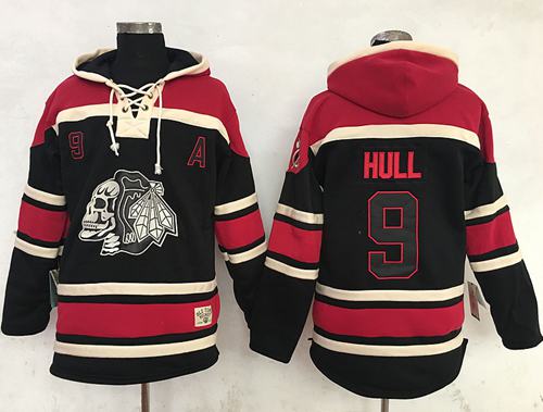 Blackhawks #9 Bobby Hull Black Sawyer Hooded Sweatshirt Stitched NHL Jersey Blackhawks #9 Bobby Hull Black Sawyer Hooded Sweatshirt Stitched NHL Jersey