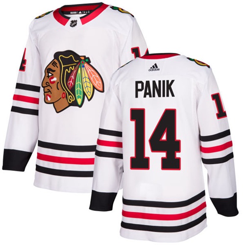 Adidas Blackhawks #14 Richard Panik White Road Authentic Stitched NHL Jersey Adidas Blackhawks #14 Richard Panik White Road Authentic Stitched NHL Jersey