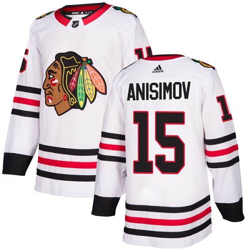 Adidas Blackhawks #15 Artem Anisimov White Road Authentic Stitched NHL Jersey Adidas Blackhawks #15 Artem Anisimov White Road Authentic Stitched NHL Jersey