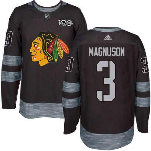 Adidas Blackhawks #3 Keith Magnuson Black 1917-2017 100th Anniversary Stitched NHL Jersey Adidas Blackhawks #3 Keith Magnuson Black 1917-2017 100th Anniversary Stitched NHL Jersey