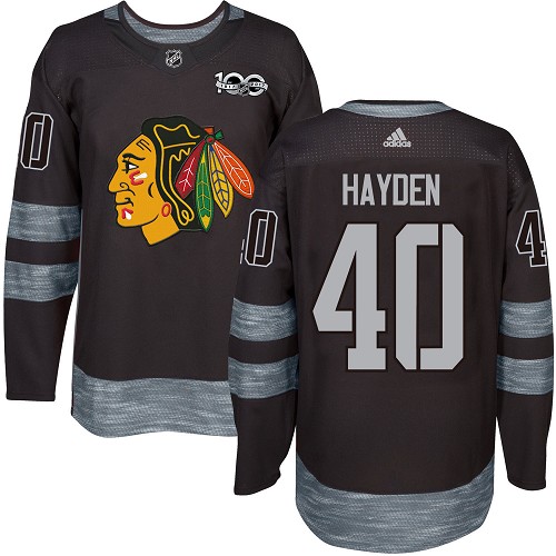 Adidas Blackhawks #40 John Hayden Black 1917-2017 100th Anniversary Stitched NHL Jersey Adidas Blackhawks #40 John Hayden Black 1917-2017 100th Anniversary Stitched NHL Jersey