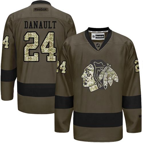 Blackhawks #24 Phillip Danault Green Salute to Service Stitched NHL Jersey Blackhawks #24 Phillip Danault Green Salute to Service Stitched NHL Jersey