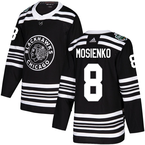 Adidas Blackhawks #8 Bill Mosienko Black Authentic 2019 Winter Classic Stitched NHL Jersey Adidas Blackhawks #8 Bill Mosienko Black Authentic 2019 Winter Classic Stitched NHL Jersey