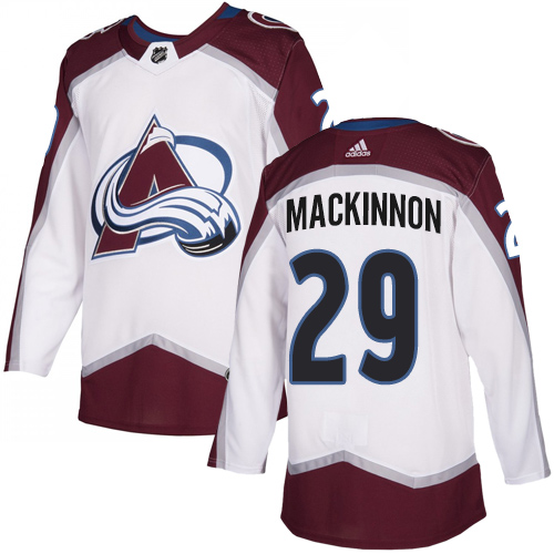 Adidas Avalanche #29 Nathan MacKinnon White Road Authentic Stitched NHL Jersey Adidas Avalanche #29 Nathan MacKinnon White Road Authentic Stitched NHL Jersey