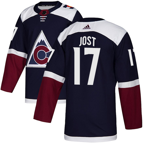 Adidas Avalanche #17 Tyson Jost Navy Alternate Authentic Stitched NHL Jersey Adidas Avalanche #17 Tyson Jost Navy Alternate Authentic Stitched NHL Jersey