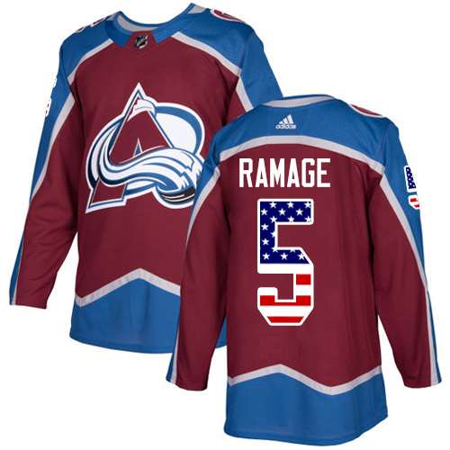 Adidas Avalanche #5 Rob Ramage Burgundy Home Authentic USA Flag Stitched NHL Jersey Adidas Avalanche #5 Rob Ramage Burgundy Home Authentic USA Flag Stitched NHL Jersey