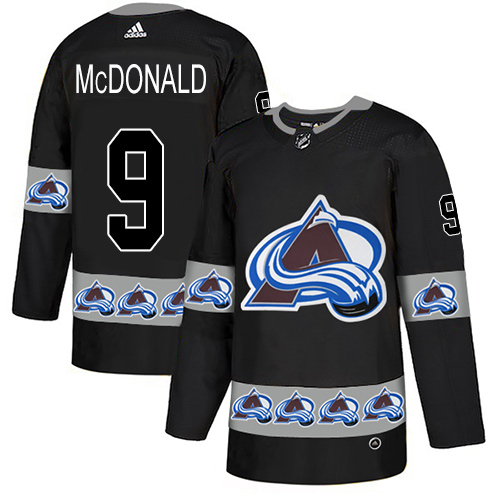 Adidas Avalanche #9 Lanny McDonald Black Authentic Team Logo Fashion Stitched NHL Jersey Adidas Avalanche #9 Lanny McDonald Black Authentic Team Logo Fashion Stitched NHL Jersey