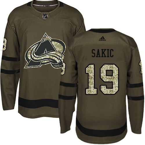 Adidas Avalanche #19 Joe Sakic Green Salute to Service Stitched NHL Jersey Adidas Avalanche #19 Joe Sakic Green Salute to Service Stitched NHL Jersey