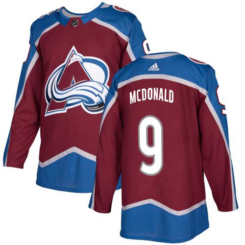 Adidas Avalanche #9 Lanny McDonald Burgundy Home Authentic Stitched NHL Jersey Adidas Avalanche #9 Lanny McDonald Burgundy Home Authentic Stitched NHL Jersey