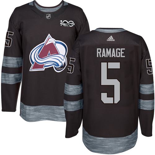 Adidas Avalanche #5 Rob Ramage Black 1917-2017 100th Anniversary Stitched NHL Jersey Adidas Avalanche #5 Rob Ramage Black 1917-2017 100th Anniversary Stitched NHL Jersey