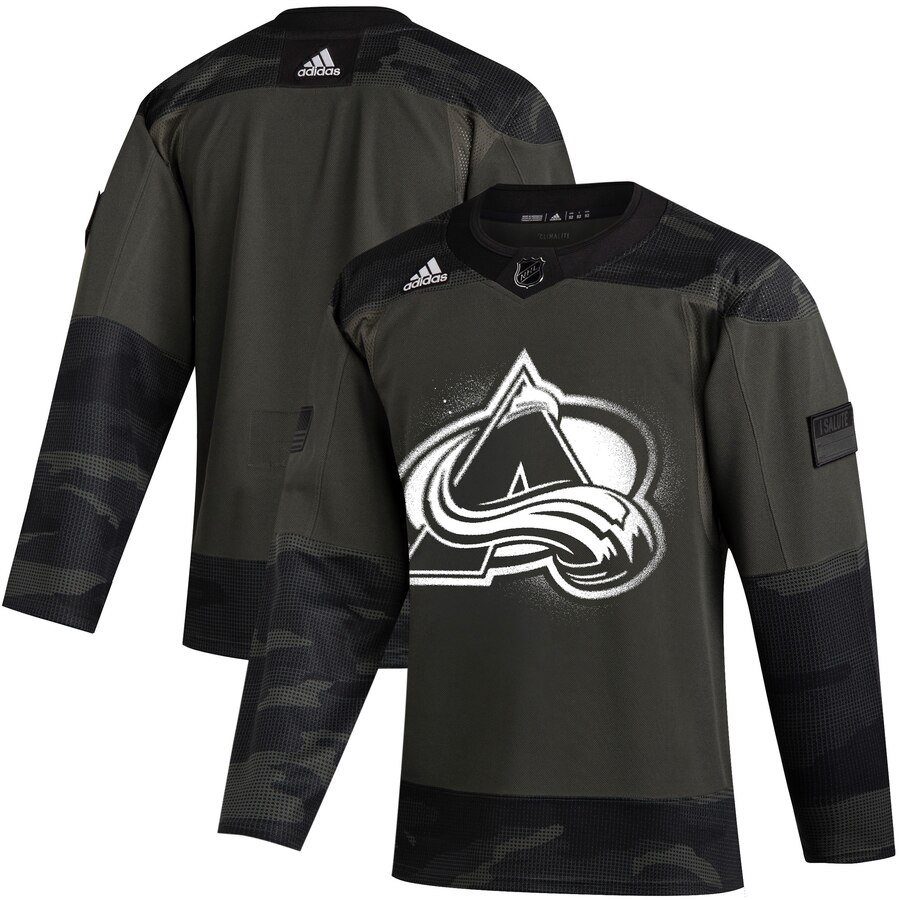 Colorado Avalanche Adidas 2019 Veterans Day Authentic Practice NHL Jersey Camo Colorado Avalanche Adidas 2019 Veterans Day Authentic Practice NHL Jersey Camo