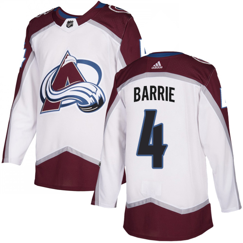 Adidas Avalanche #4 Tyson Barrie White Road Authentic Stitched NHL Jersey Adidas Avalanche #4 Tyson Barrie White Road Authentic Stitched NHL Jersey
