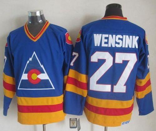 Avalanche #27 John Wensink Blue CCM Throwback Stitched NHL Jersey Avalanche #27 John Wensink Blue CCM Throwback Stitched NHL Jersey