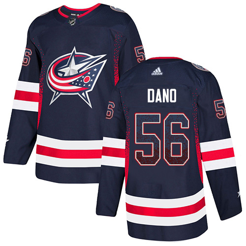 Adidas Blue Jackets #56 Marko Dano Navy Blue Home Authentic Drift Fashion Stitched NHL Jersey