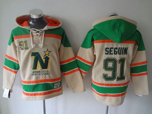 Stars #91 Tyler Seguin Cream Sawyer Hooded Sweatshirt Stitched NHL Jersey Stars #91 Tyler Seguin Cream Sawyer Hooded Sweatshirt Stitched NHL Jersey
