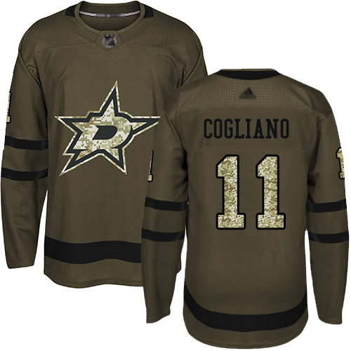 Adidas Stars #11 Andrew Cogliano Green Salute to Service Stitched NHL Jersey