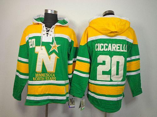 Stars #20 Dino Ciccarelli Green Sawyer Hooded Sweatshirt Stitched NHL Jersey Stars #20 Dino Ciccarelli Green Sawyer Hooded Sweatshirt Stitched NHL Jersey