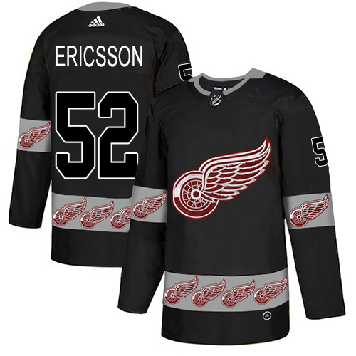 Adidas Red Wings #52 Jonathan Ericsson Black Authentic Team Logo Fashion Stitched NHL Jersey Adidas Red Wings #52 Jonathan Ericsson Black Authentic Team Logo Fashion Stitched NHL Jersey