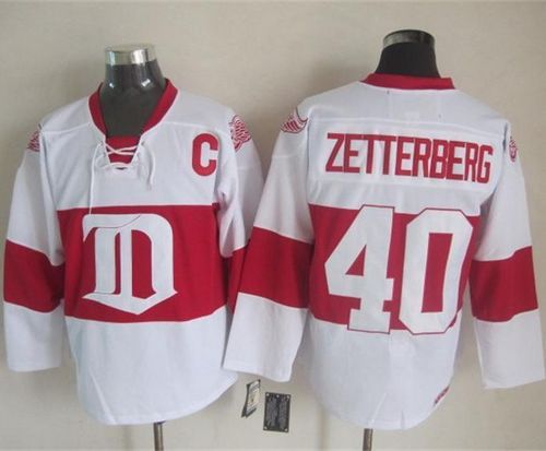 Red Wings #40 Henrik Zetterberg White Winter Classic CCM Throwback Stitched NHL Jersey Red Wings #40 Henrik Zetterberg White Winter Classic CCM Throwback Stitched NHL Jersey