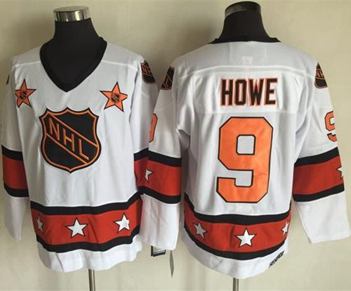 Red Wings #9 Gordie Howe White/Orange All-Star CCM Throwback Stitched NHL Jersey Red Wings #9 Gordie Howe White/Orange All-Star CCM Throwback Stitched NHL Jersey