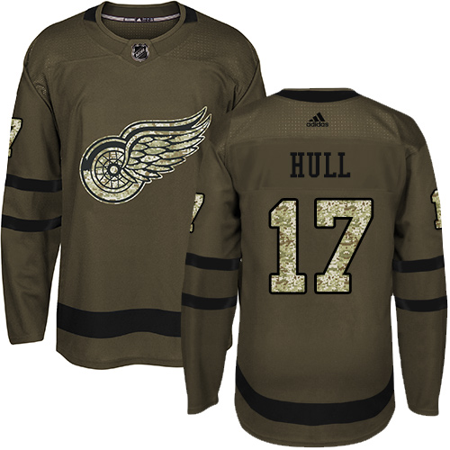Adidas Red Wings #17 Brett Hull Green Salute to Service Stitched NHL Jersey Adidas Red Wings #17 Brett Hull Green Salute to Service Stitched NHL Jersey