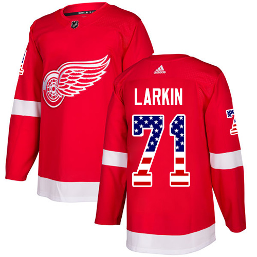 Adidas Red Wings #71 Dylan Larkin Red Home Authentic USA Flag Stitched NHL Jersey Adidas Red Wings #71 Dylan Larkin Red Home Authentic USA Flag Stitched NHL Jersey