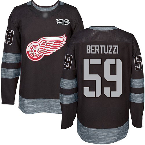 Adidas Red Wings #59 Tyler Bertuzzi Black 1917-2017 100th Anniversary Stitched NHL Jersey