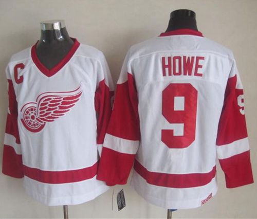 Red Wings #9 Gordie Howe White CCM Throwback Stitched NHL Jersey Red Wings #9 Gordie Howe White CCM Throwback Stitched NHL Jersey