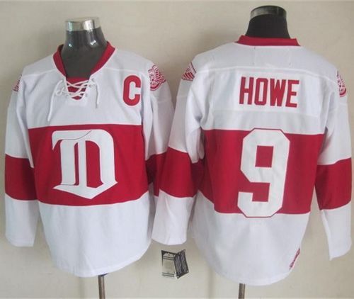 Red Wings #9 Gordie Howe White Winter Classic CCM Throwback Stitched NHL Jersey Red Wings #9 Gordie Howe White Winter Classic CCM Throwback Stitched NHL Jersey